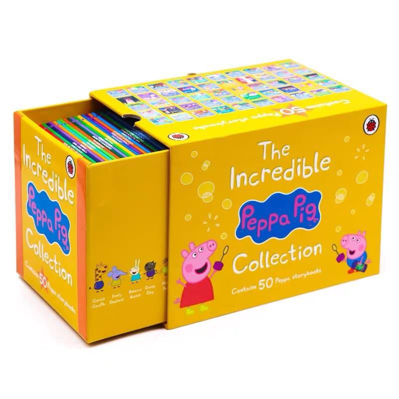 Bộ nhập Peppa pig 50q- THE INCREDIBLE PEPPA PIG COLLECTION - 50q Hộp vàng