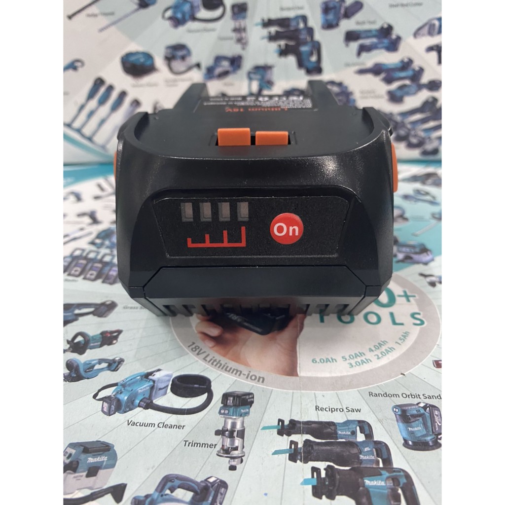 Vỏ mạch pin AEG - RidGid 18V 5.0Ah Li-ion, Led báo pin và nhận sạc zin. BN.