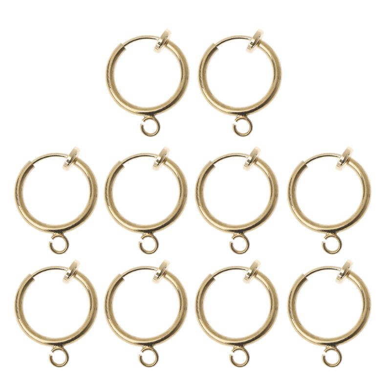 Bộ 10 Vòng Kẹp Tròn Bằng Đồng Thau Dùng Làm Trang Sức Diy