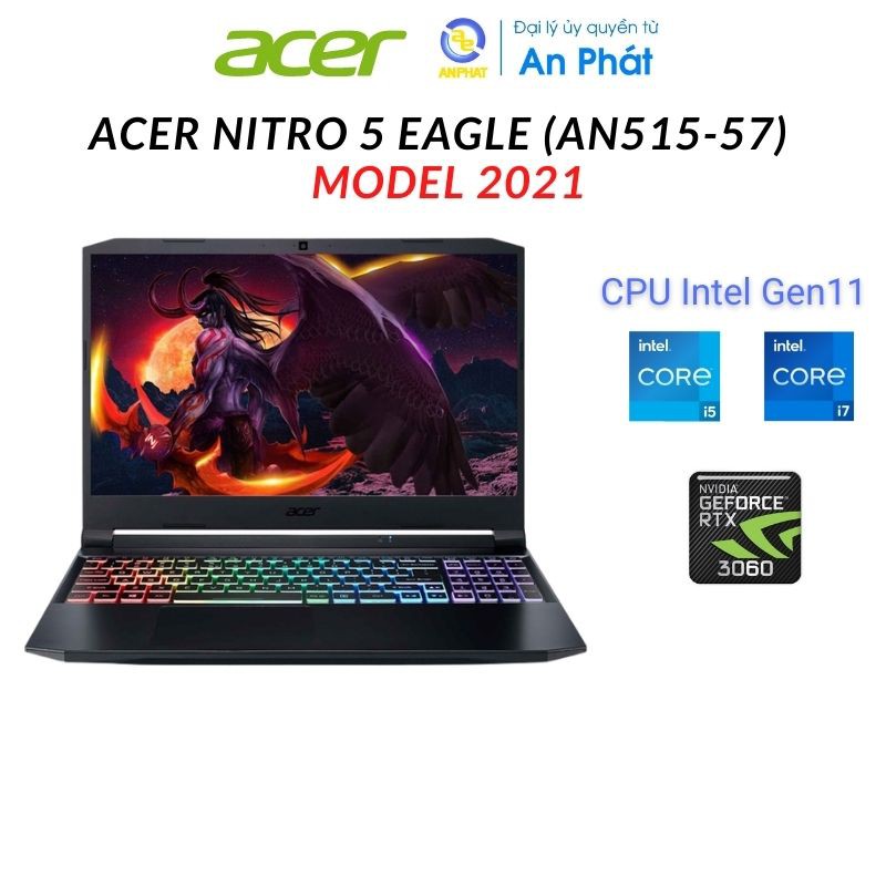 [Mã ELLAP4 giảm 400K] Laptop Acer Nitro 5 Eagle AN515-57-5669 (Core i5-11400H+ GTX 1650 4GB) | BigBuy360 - bigbuy360.vn