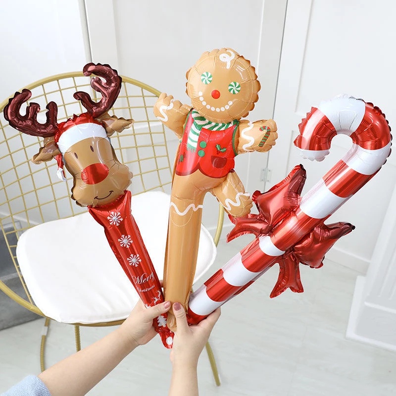 Bong bóng hình người tuyết/tuần lộc/đầu tuần lộc kích thước 24 inch để trang trí tiệc