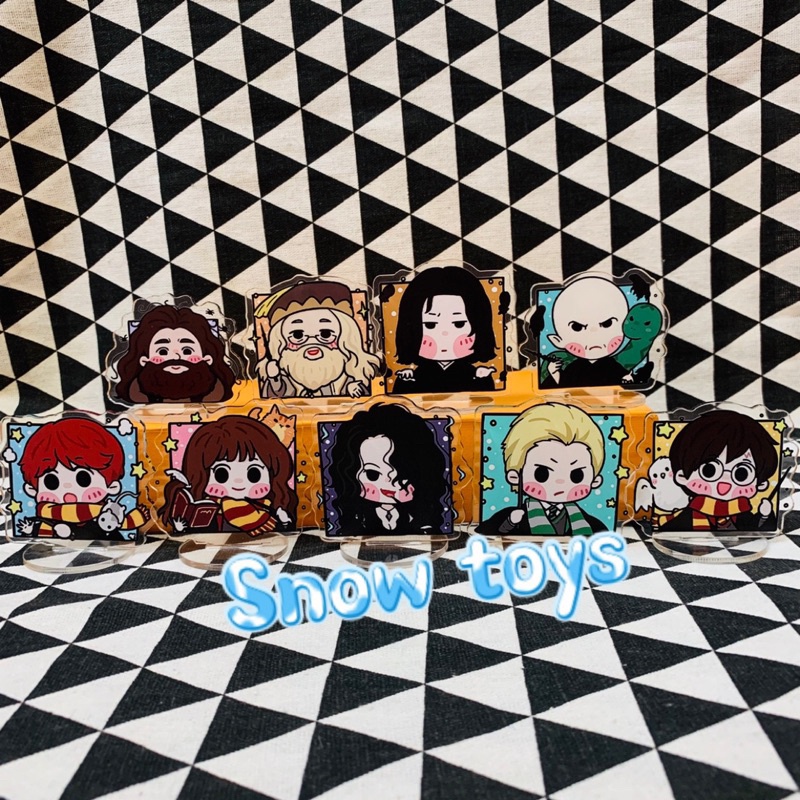 Set 9 Mô hình Tượng Standee Harry Potter Hermione Ron Draco Malfoy Dumbledore Luna Lovegood Severus Snape Minerva