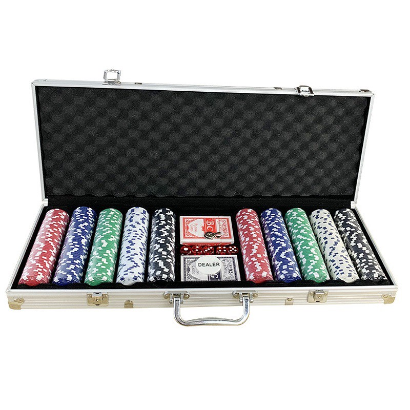 Bộ Vali Thiếc Chip Poker Cao Cấp, Bộ Thẻ Bài Texas Hold'em Poker