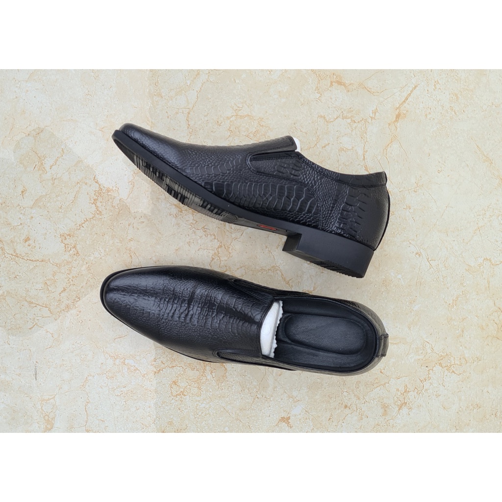 Giày da nam - Giày da công sở - Hàng da bò thật 100%, bí mật tăng chiều cao 6-7cm.