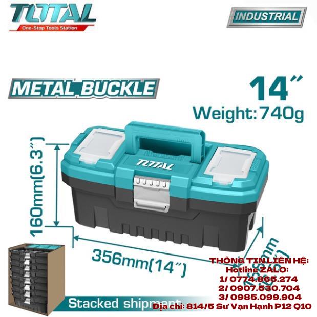 Hộp nhựa đựng công cụ 14 '' inch Total TPBX0141 TPBX0142 - Thùng khay đồ nghề đựng dụng cụ linh kiện ốc vít tháo lắp