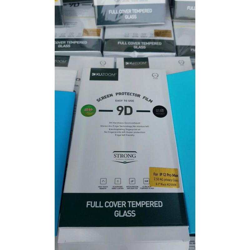 _Kính cường lực Kuzoom 9D 2in1 chống nhìn trộm, chống vân tay cho iPhone 13, 14 Plus 12 Pro12 Pro Max