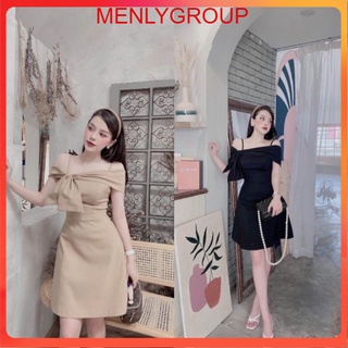 Đầm trễ vai nơ 2 dây