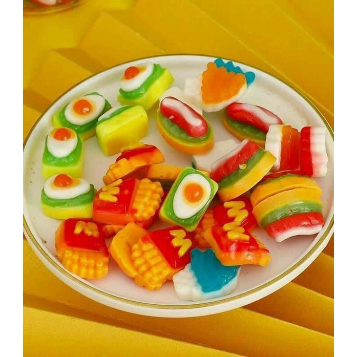 KẸO DẺO MINI FUDGE _ KẸO DẺO HÌNH ĐỒ ĂN DỄ THƯƠNG _ ĂN VẶT TUỔI THƠ - Lùn Con Food