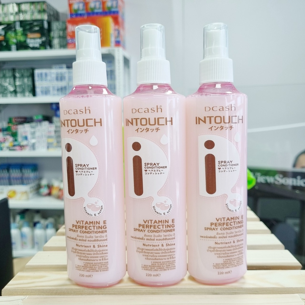 Xịt dưỡng phục hồi tóc DCASH INTOUCH Keratin &amp; Hyaluron / Vitamin E Perfecting (220ml)