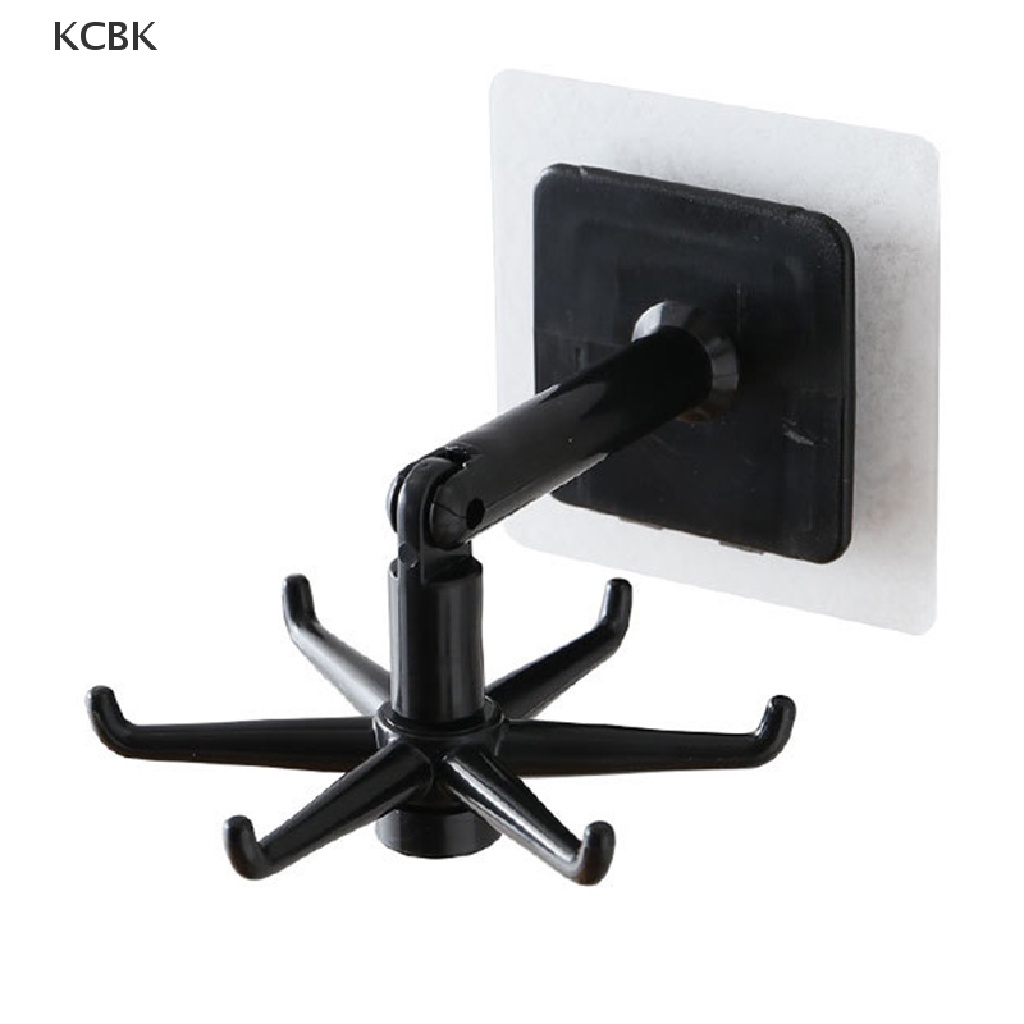 KC 360° Rotating Hook Bathroom Organizer Storage Rack Rotated Holder Kitchen Tools BK