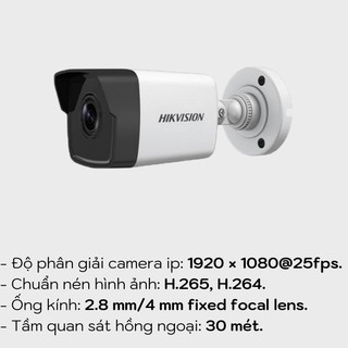 Camera IP Hikvision DS-2CD1023G0E-I - 2MP