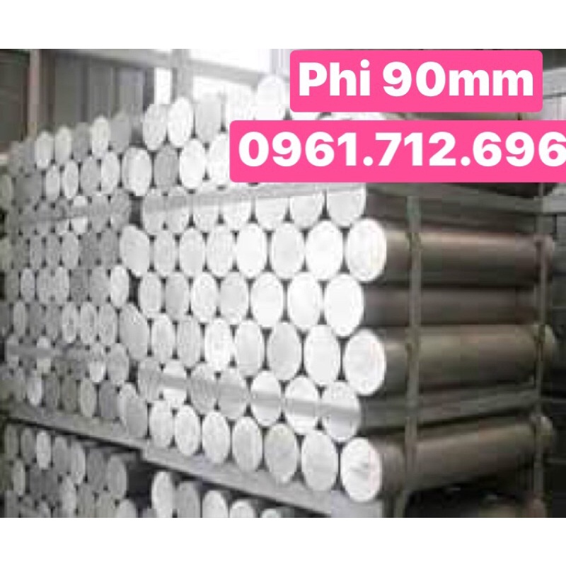 Trục nhôm tròn đặc phi 90mm dài 30cm ( Nhôm A6061 -xuất xứ hàn quốc)