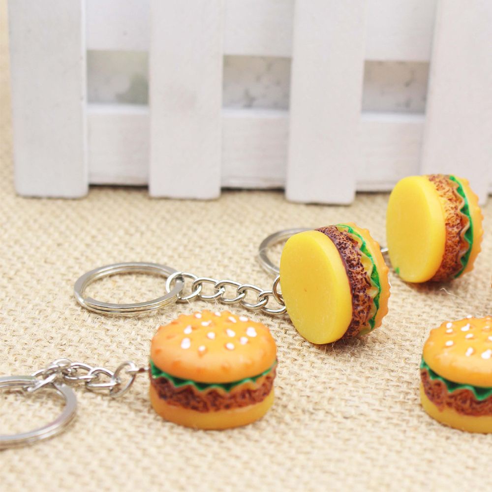 Epoch Móc Khóa Hình Hamburger Bằng Hợp Kim Nhiều Màu Sắc