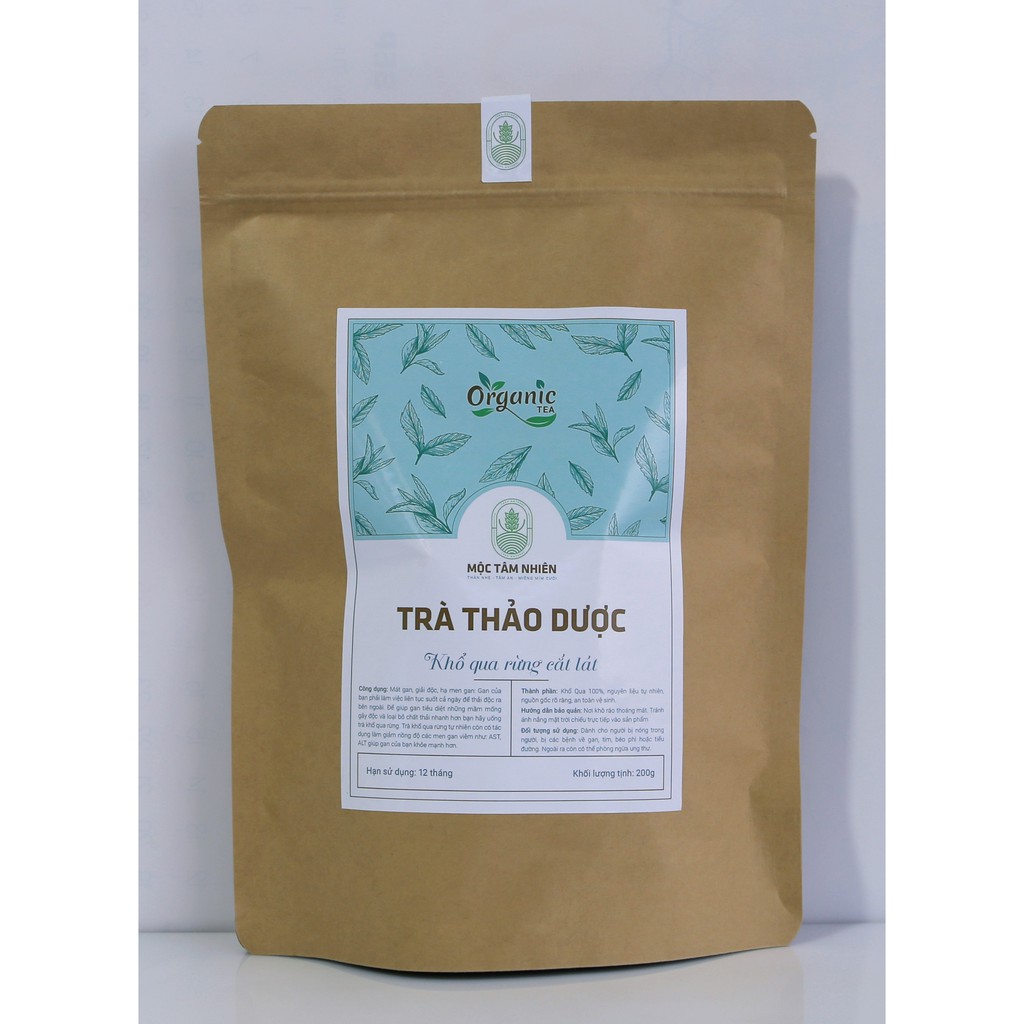 Trà Khổ Qua Rừng Cắt Lát Mộc Tâm Nhiên (gói 200gr)