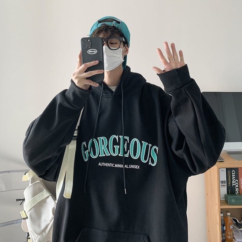 Áo hoodie nỉ ngoại Gorgedus [FREESHIP] Hoodies form rộng tay bồng kiểu dáng học sinh đường phố hàn quốc peonyb unisex