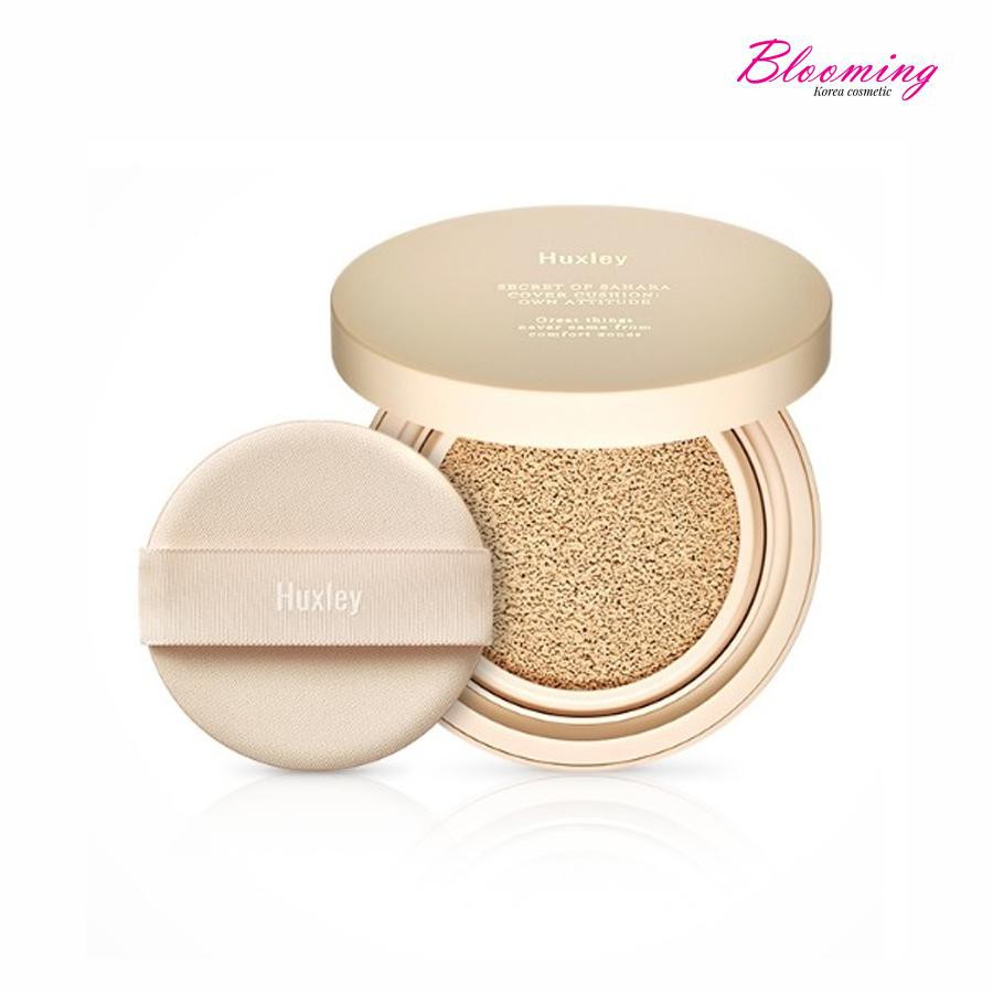 Phấn nước mịn lì mờ khuyết điểm Huxley Cover Cushion Own Attitude 12g SPF24/PA++/Giữ bền màu suốt 6-8 tiếng | BigBuy360 - bigbuy360.vn