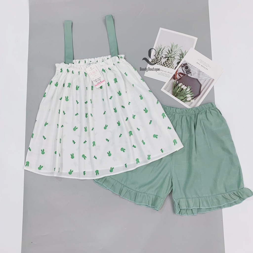 Bộ Hai Dây Đũi Hàn Cao Cấp Bộ Mặc Nhà Pijama Boody BP02 | BigBuy360 - bigbuy360.vn