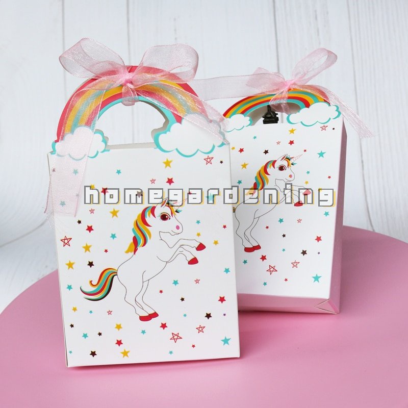Túi Giấy Đựng Bánh Quy Hình Kỳ Lân Cầu Vồng