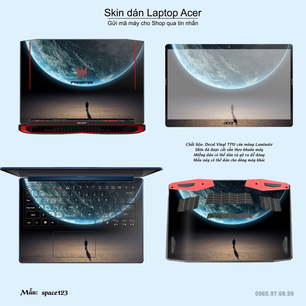 Skin dán Laptop Acer in hình không gian _nhiều mẫu 21 (inbox mã máy cho Shop)