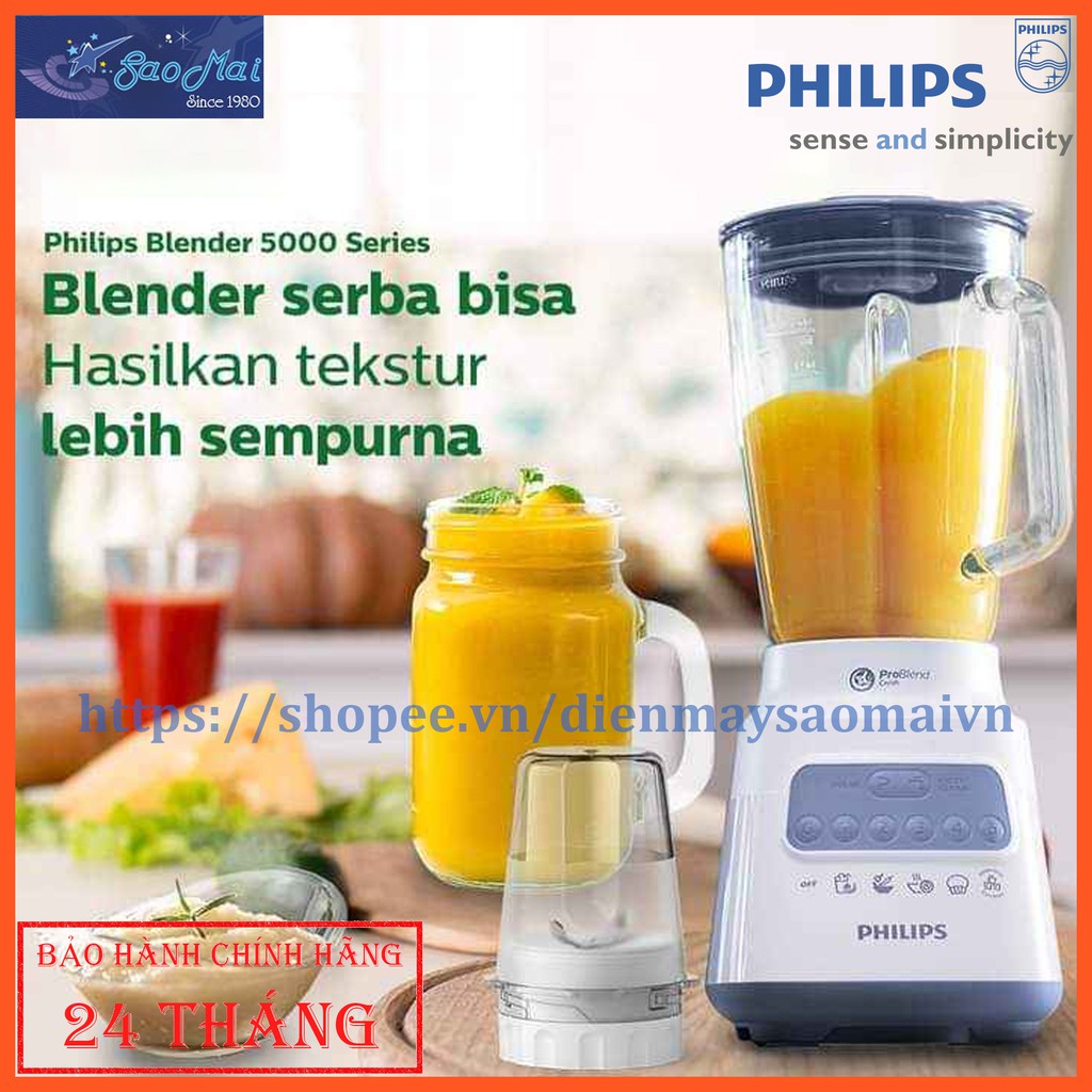 Máy xay sinh tố Philips HR2222 cối thủy tinh bảo hành 2 năm toàn quốc