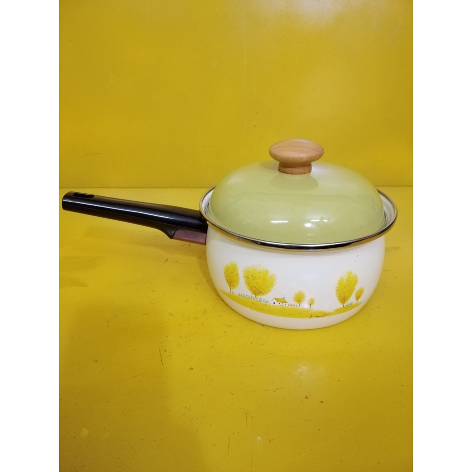 Quánh men chống dính nội địa Nhật, size 18cm, cao 10cm (mã 690), Dùng được bếp từ