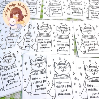 [MỚI] Set 20 sticker Thank you dán hộp (NHIỀU MẪU)