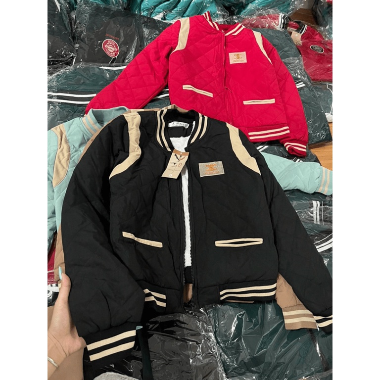 [ HÌNH THẬT SẢN PHẨM ] Áo Khoác Phao Nữ Cổ Bomber Lót Lông Mịn - NGỌC HÂN FASHION