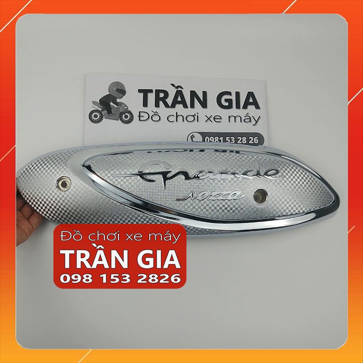 Ốp pô xe Nozza GRANDE 2014-2015-2016-2017-2018-2019-2020-2021-2022 chụp che bô xi inox crom - phụ kiện trang trí