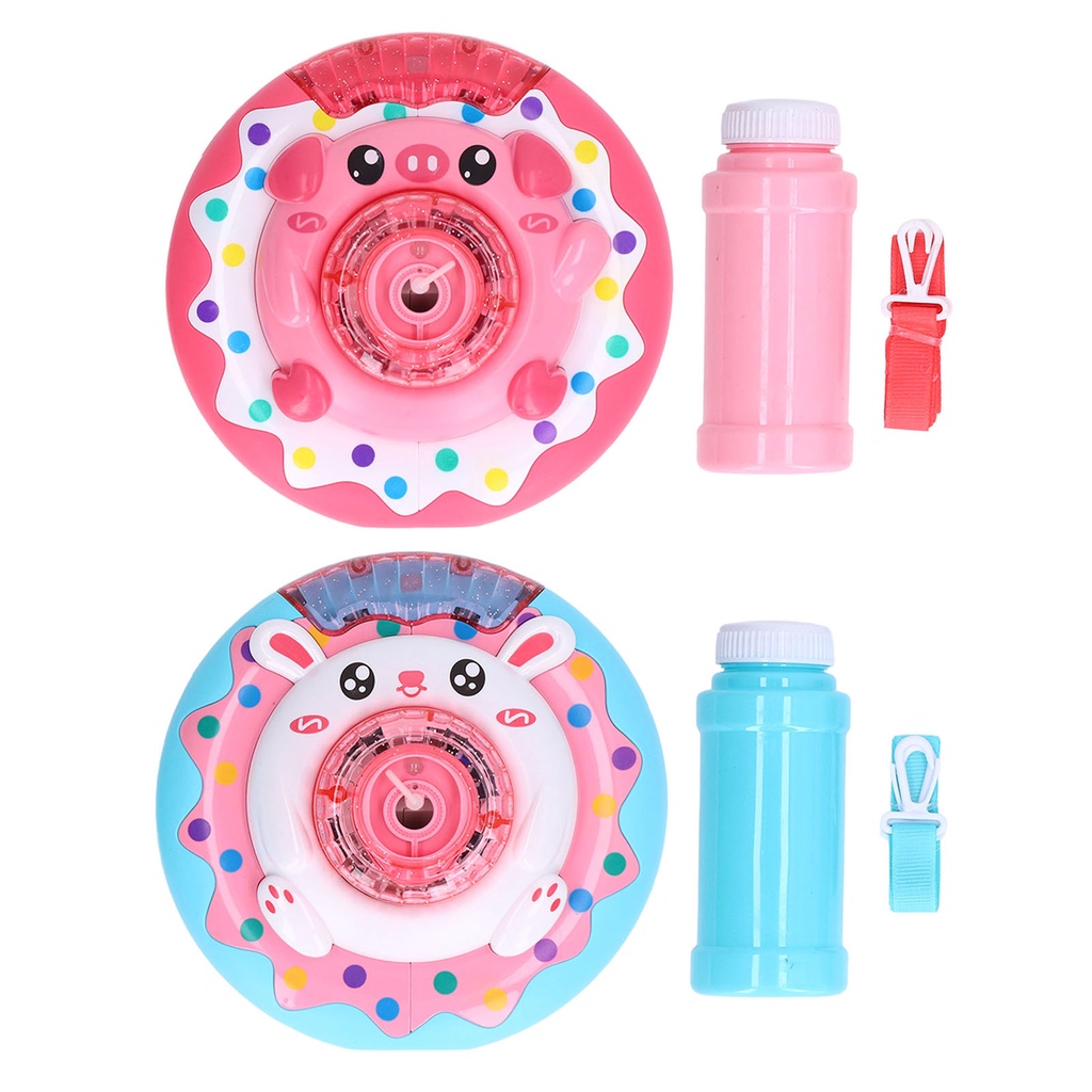 Lithium067 Máy ảnh thổi bong bóng xà phòng tự động Máy làm bong bóng bánh donut 3 tuổi tự động di ngoài trời trong nhà Quà tặng cho bữa tiệc