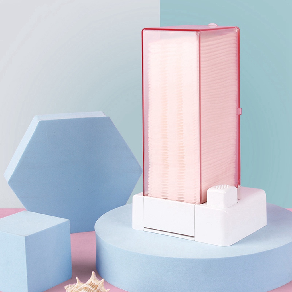 Hộp Đựng Bông Tẩy Trang Bằng Cotton Cấp Thực Phẩm Tiết Kiệm Không Gian Nút Bấm Tự Động[ Tặng Miếng dán Treo Tường]