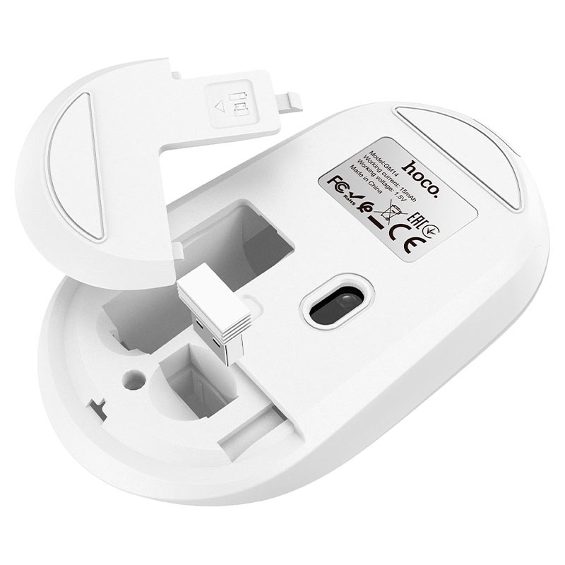 Chuột không dây chính hãng Hoco USB 2.4Ghz nhỏ gọn thuận cả 2 tay phù hợp PC Laptop