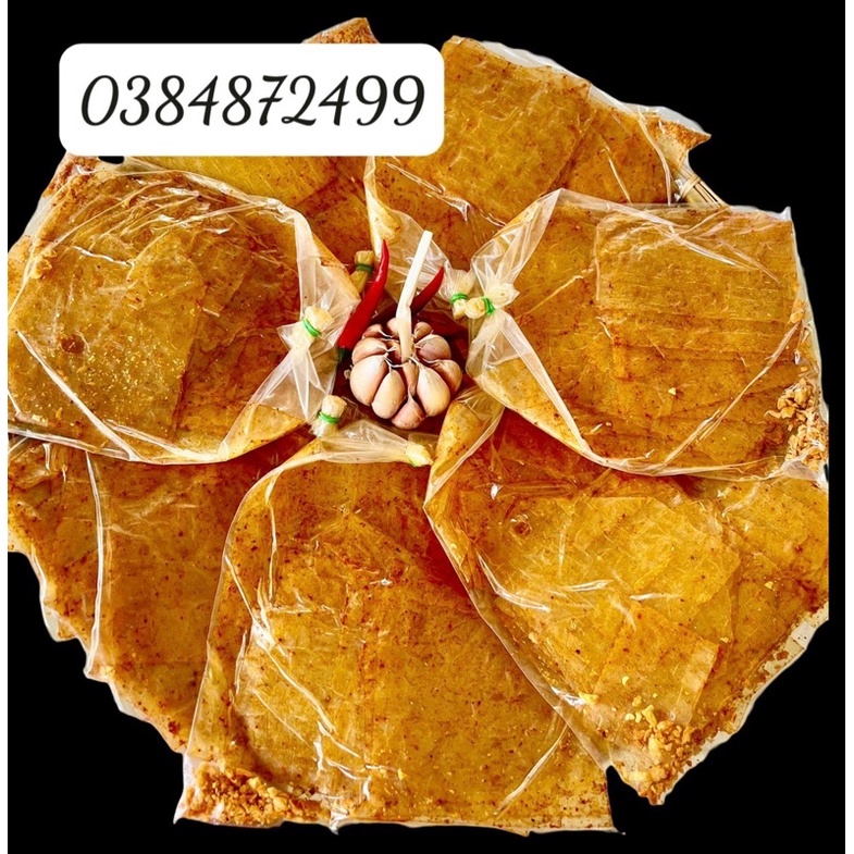 50 bịch bánh tráng muối tỏi (xike)