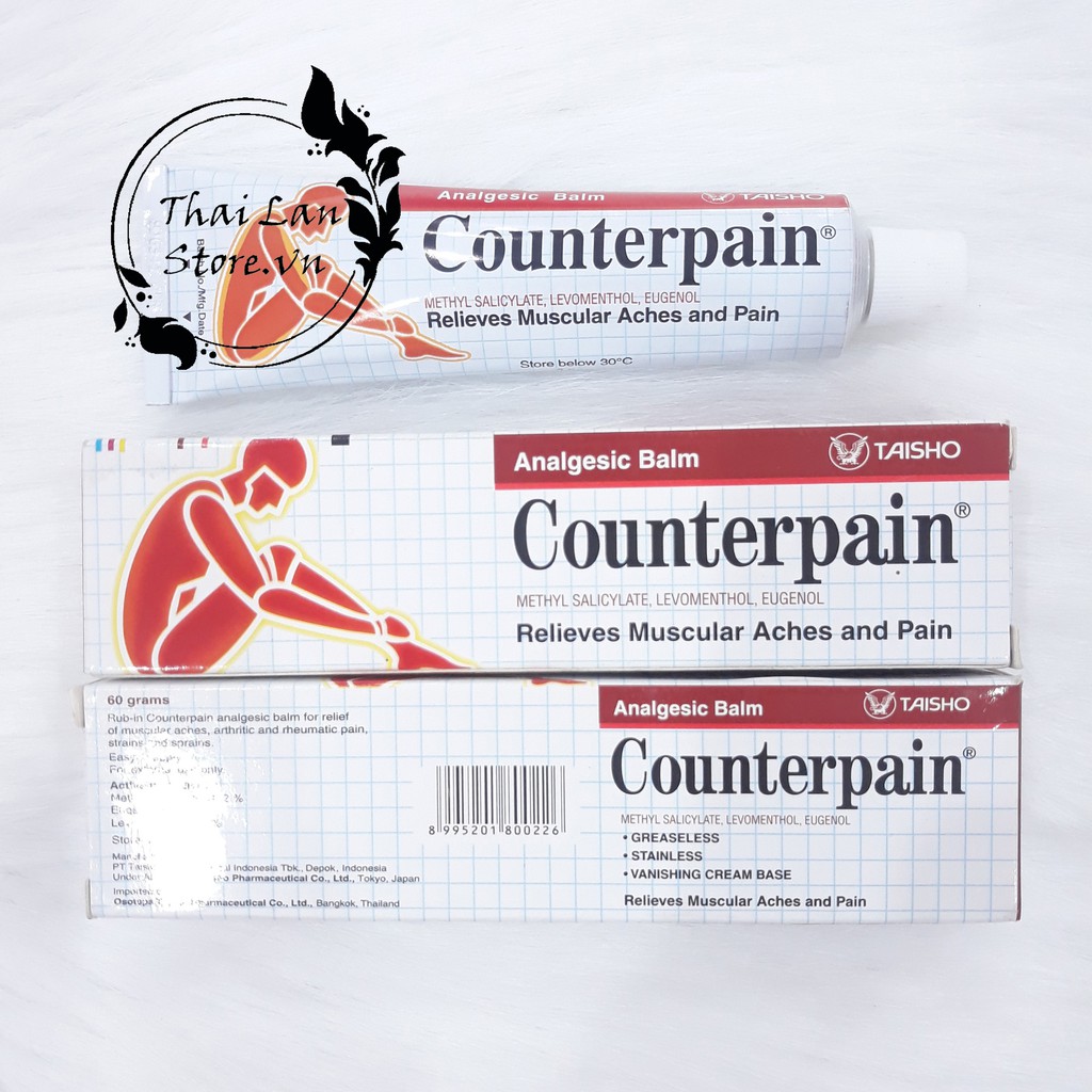Cao xoa bóp Counterpain Thái Lan 60g dành cho thấp khớp, viên khớp hoặc khuỷu tay quần vợt