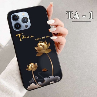 Ốp iPhone 13 Pro - iPhone 13 - iPhone 13 Pro Max - iPhone 12/ 12 Pro/ 12 Mini - iPhone 12 Pro Max in kính hình Tâm An