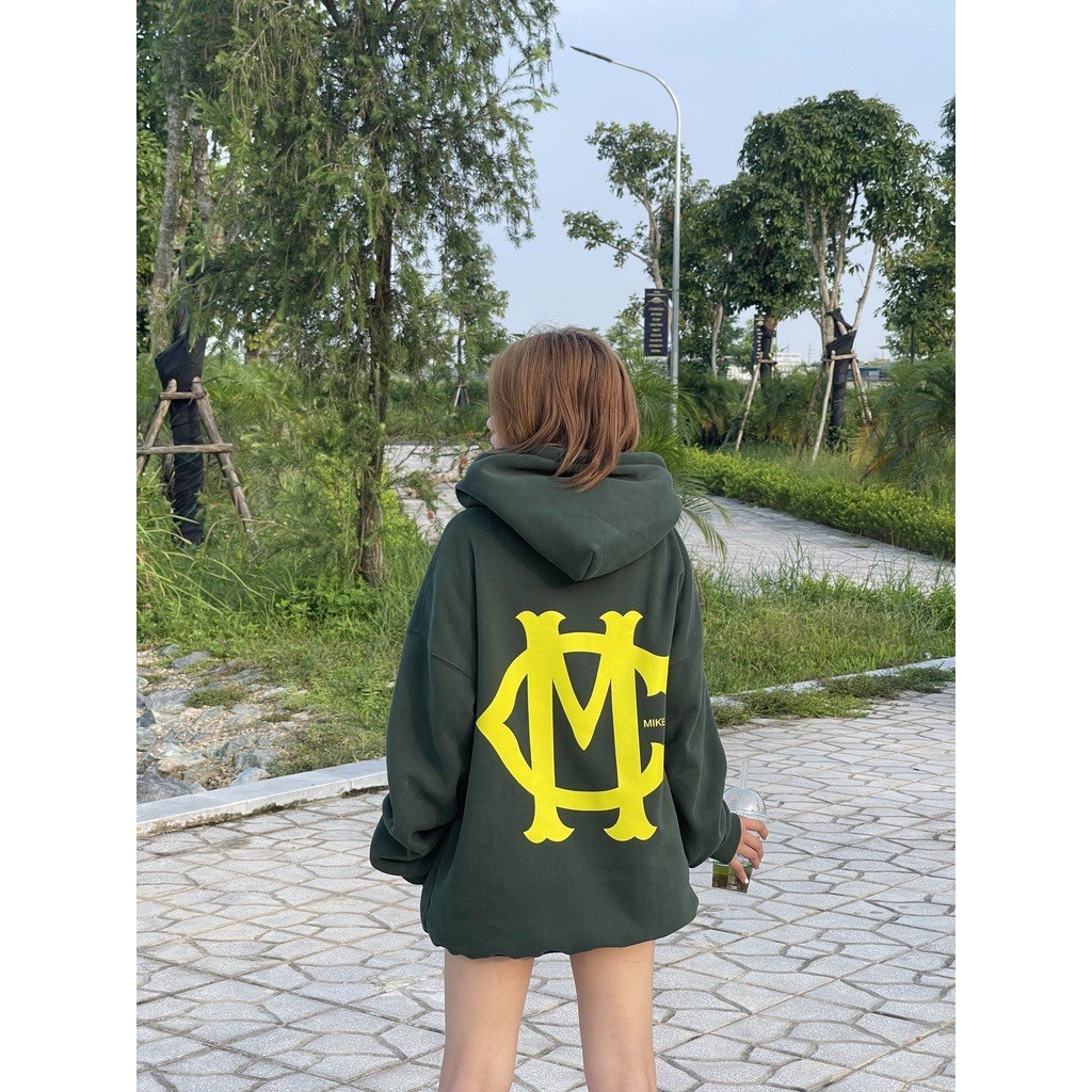 Áo Hoodie có Khóa và không Khóa Thường Mikenco Interlocking form rộng hottrend 2022 áo nỉ dầy mũ 2 lớp siêu ấm
