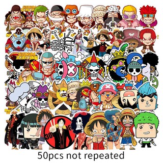 Set 100 sticker one piece chống nước 018