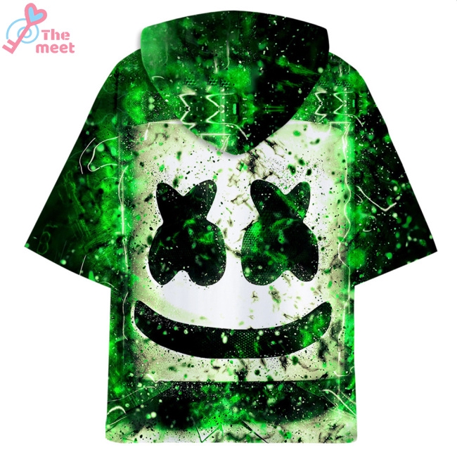 Áo thun hoodie dài tay in hình DJ Marshmello 3D thời trang cho nam nữ