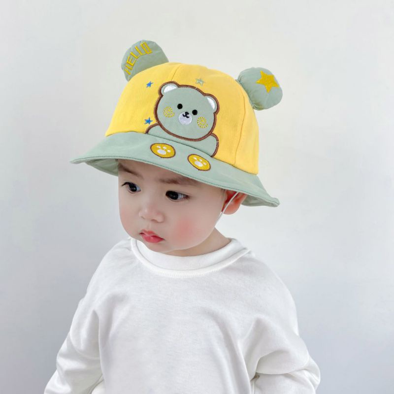 Nón Bucket Che Nắng Thêu Chữ Thời Trang Cho Bé