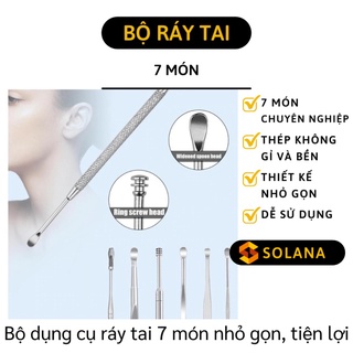 [GIÁ SỈ] Dụng Cụ Lấy Ráy Tai - Bộ Vệ Sinh Tai 7 Món, Lấy Ráy Tai Khô, Ẩm Ướt, Nén Chặt 5785