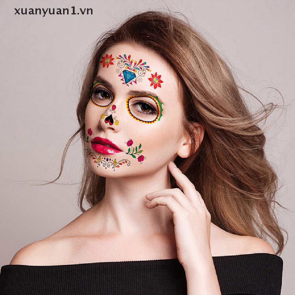 1 Tờ Hình Xăm Dán Phong Cách Halloween 2023 Độc Đáo
