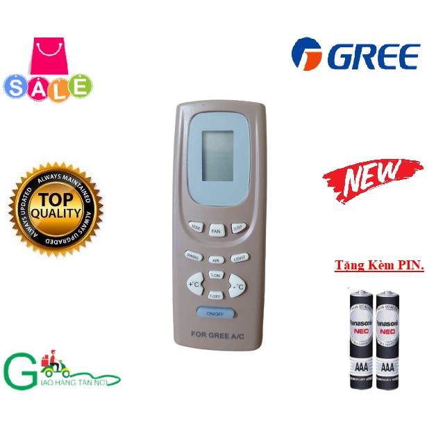 Điều khiển điều hòa Gree dành cho các dòng GWC GWH 9000 12000 18000 BTU-Hàng mới 100%-Chất lượng tốt-Tặng kèm PIN