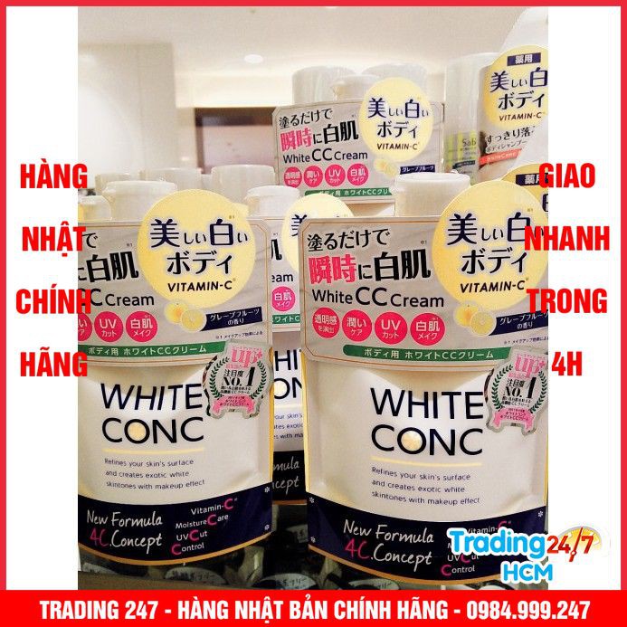 [Hỏa tốc HCM] Kem Dưỡng Trắng Toàn Thân White Conc Body CC Cream Nội Địa Nhật Bản