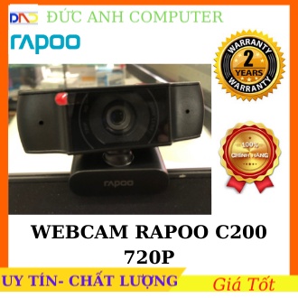 Webcam Rapoo C200 HD 720P - Hàng Chính Hãng