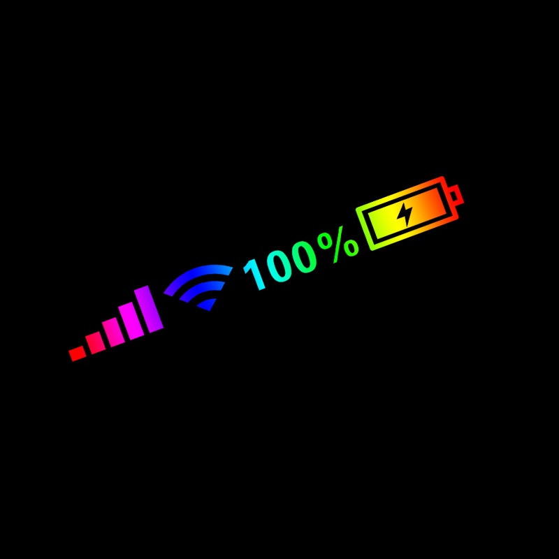 Tem decal sticker PHẢN QUANG màn hình điện thoại WIFI dán xe hơi, xe máy, trang trí..v..v.....