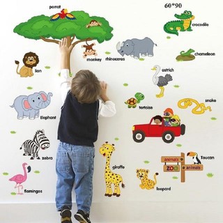 Decal dán tường sở thú cho bé