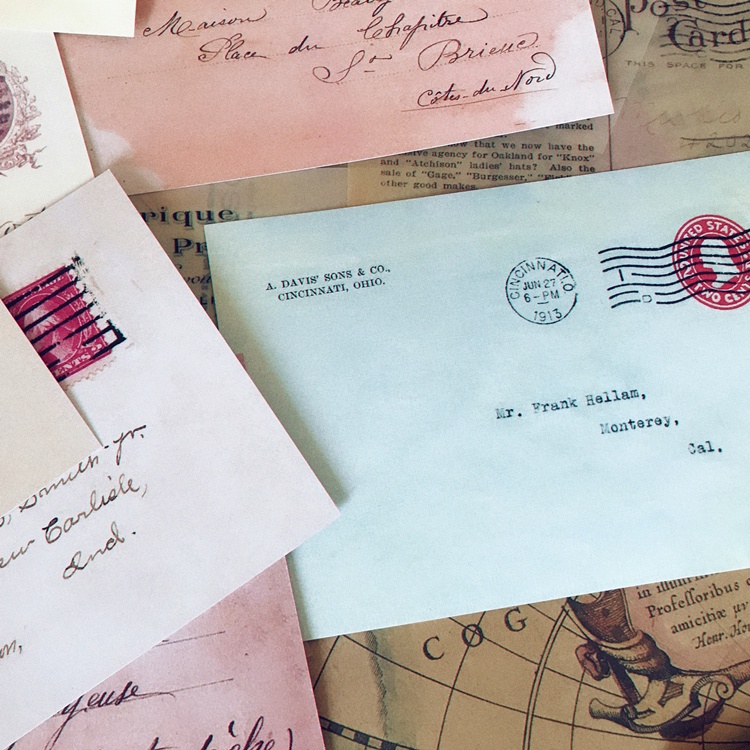 Tập 16 tờ bưu thiếp thư, postcard khổ lớn Vintage làm giấy nền trang trí bullet journal STI21