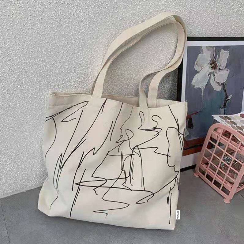 Túi tote giá rẻ vải canvas đeo chéo đi học LUKAMO TX772