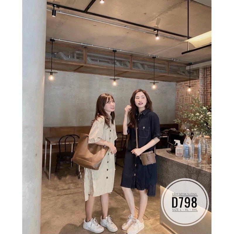 Bigsize Đầm sơ mi suông D798 | BigBuy360 - bigbuy360.vn