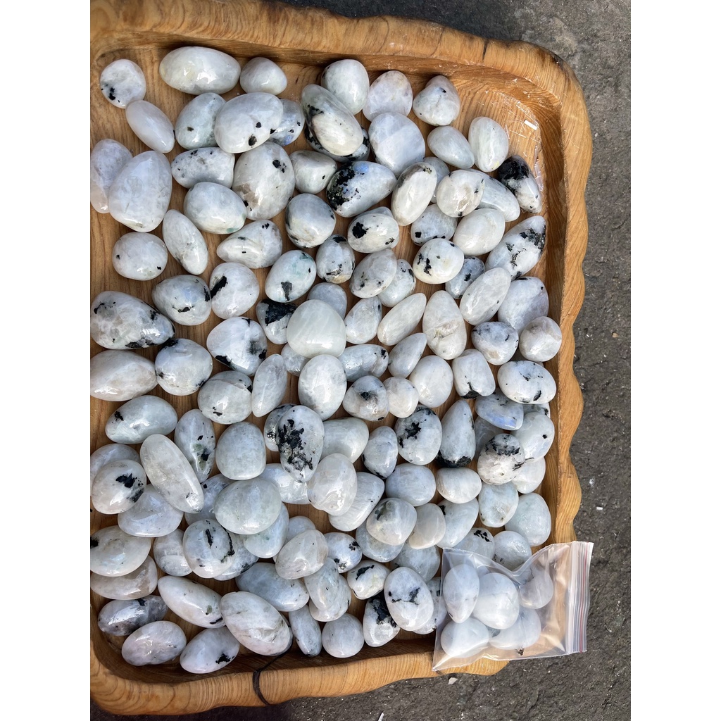 Tumbled Moonstone - đá Mặt Trăng dạng sỏi | Đá thanh tẩy, tarot, sưu tầm | CADA DECOR
