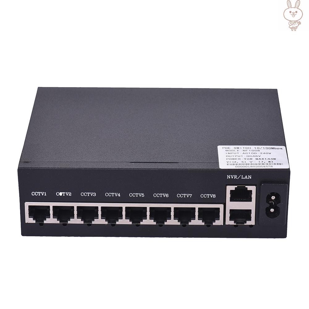 Bộ Chuyển Đổi Nguồn Ethernet Vn Nf1008 Poe 8 1.6gbps Ieee 802.3at 10 / 100mbps